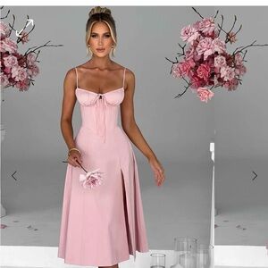 Baby boo blush pink corset Deena dress